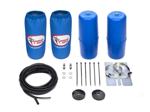 AIRBAG MAN AIR SUSPENSION HIGH PRESSURE HELPER KIT FOR COIL SPRINGS TO SUIT NISSAN NAVARA D23 Dual Cab Coil Rear 4x2, 4x4 15-18 RAISED 40-50mm (CR5136HP)