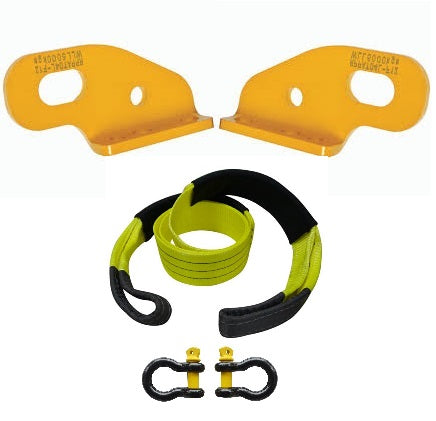 ROADSAFE TOW POINTS TO SUIT NISSAN NAVARA D23 -NP300 (RP-NAV23KIT) PAIR - PLUS BRIDLE AND SHACKLES