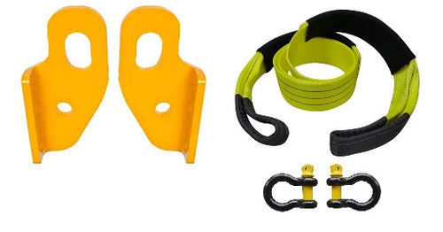 ROADSAFE TOW POINTS TO SUIT NISSAN PATROL GU SERIES 2 ON (RP-PAT04KIT) PAIR - PLUS BRIDLE AND SHACKLES